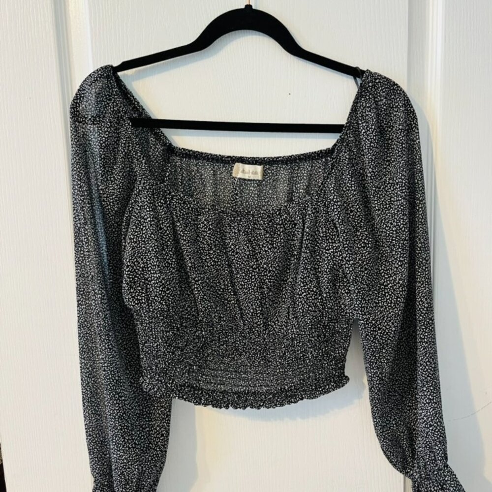 Altard State Sheer Black Top